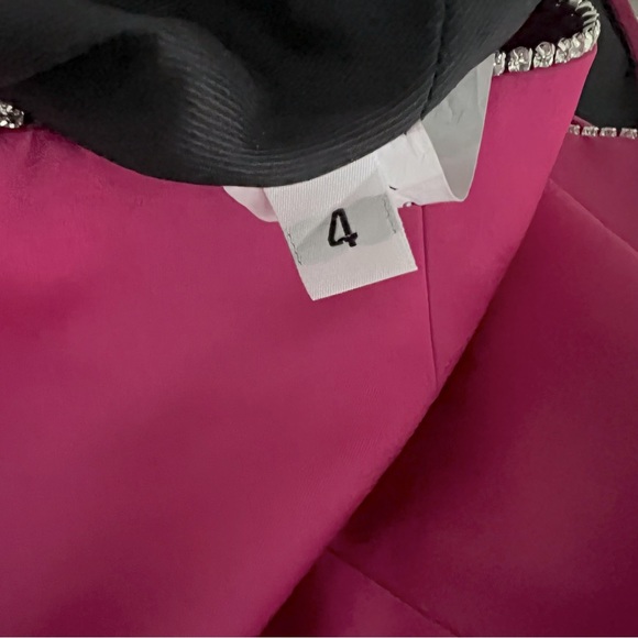 Area Crystal Trimmed Structured Slip Dress - Picture 11 of 12